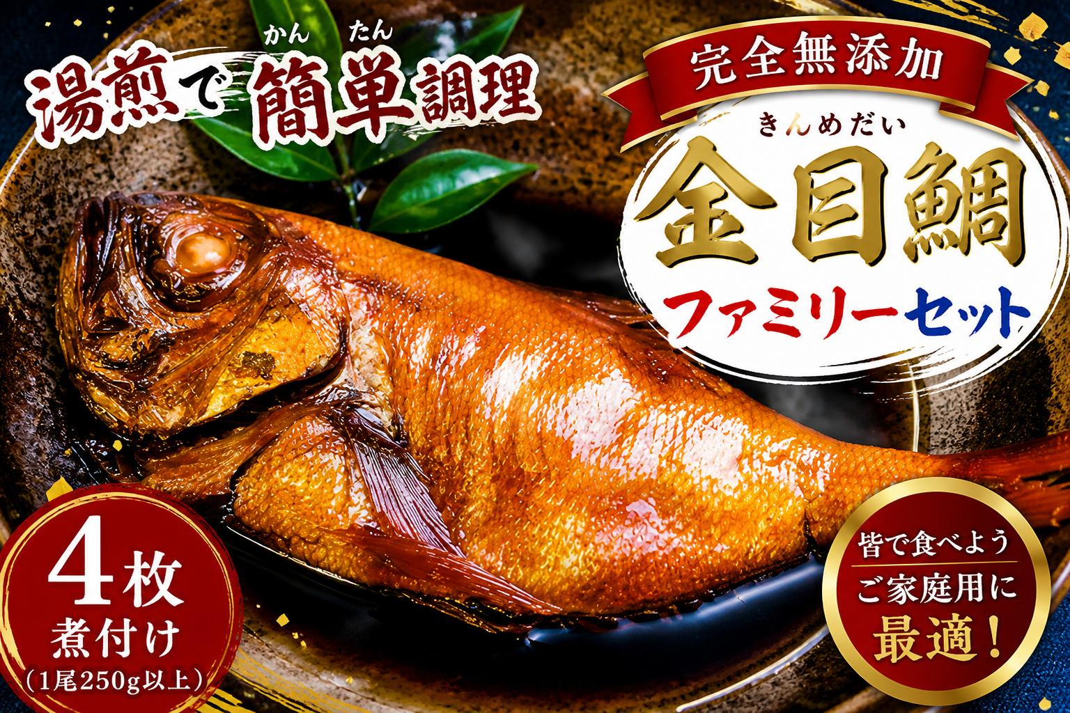 
海産屋の「金目鯛ファミリーセット」
