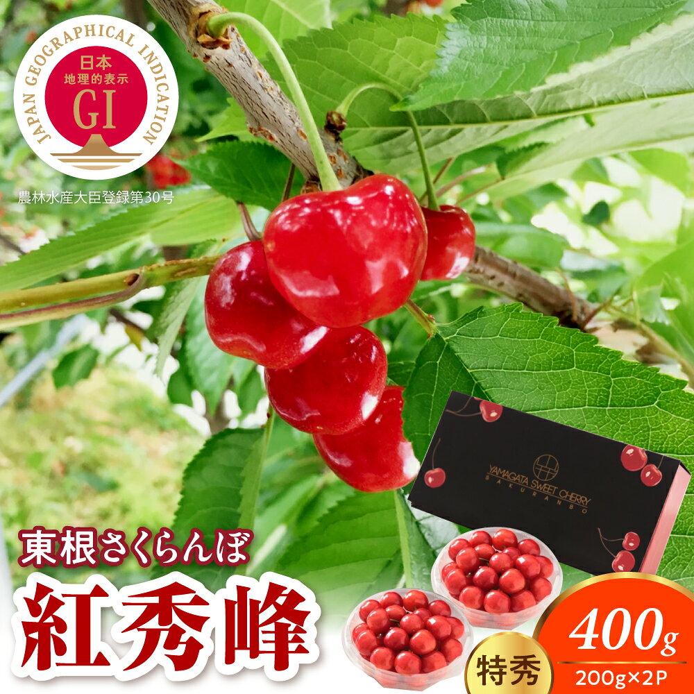 【ふるさと納税】【 2027年産 先行予約 】 GI 東根さくらんぼ 紅秀峰 400g ( 200g × 2P ) 特秀 L以上 | フルーツ 果物 くだもの サクランボ チェリー パック 期間限定 先行受付 お取り寄せ グルメ ご当地 特産 産地直送 冷蔵 送料無料 東北 山形県 東根市
