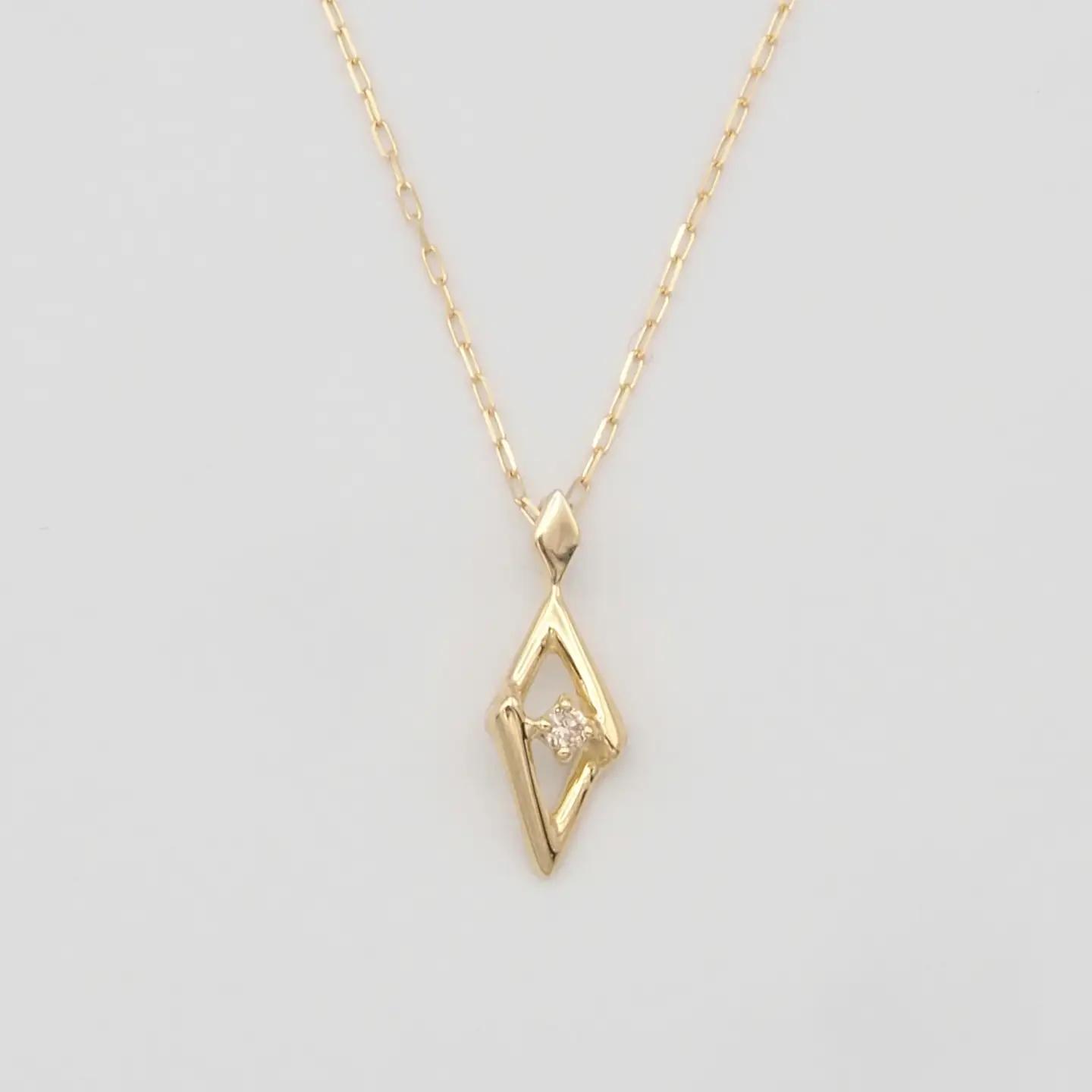 K18 0.01ct ダイヤモンド ペンダントネックレス HH-019746 SWBT013-k18