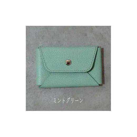 本革 カード 名刺入れ 日本製 レザー 革製品 カードケース Liete WH-21 ミントグリーン