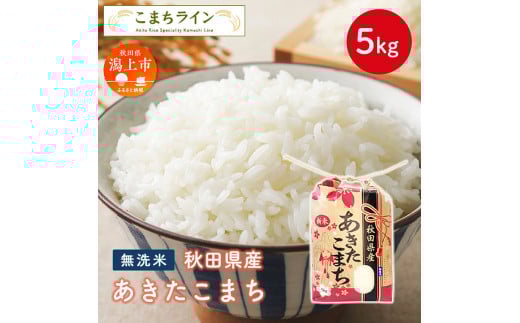 《新米先行予約》 無洗米 あきたこまち 5kg 米 一等米 礼品 こめ コメ 5キロ ふっくら 甘い 人気 おすすめ グルメ 故郷 ふるさと 納税 秋田 潟上市 一人暮らし 【こまちライン】