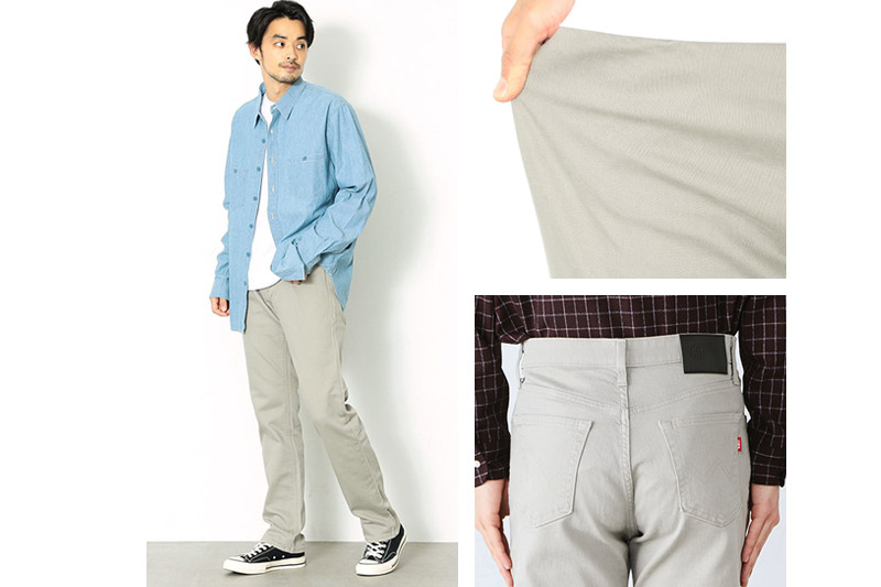 EDWIN インターナショナルベーシック 403 フレックス ふつうのストレートパンツ MENS【32インチ・ベージュ】E403F-16-32