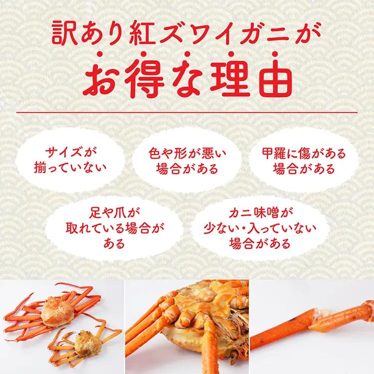 紅ズワイガニ  冷蔵 訳あり 3kg【安田水産】