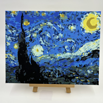 
            大人のぬりえキャンバス＜ゴッホ・シリーズ「星月夜」＞【1510161】
          