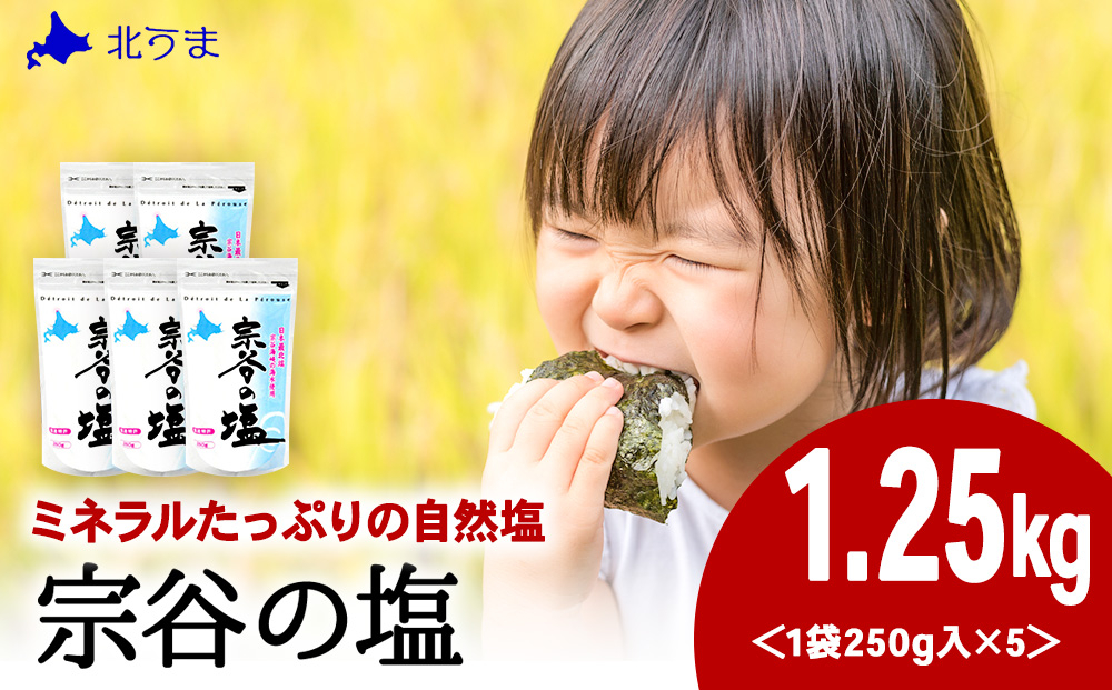 
            稚内ブランド認定品 宗谷の塩250g×5袋
          