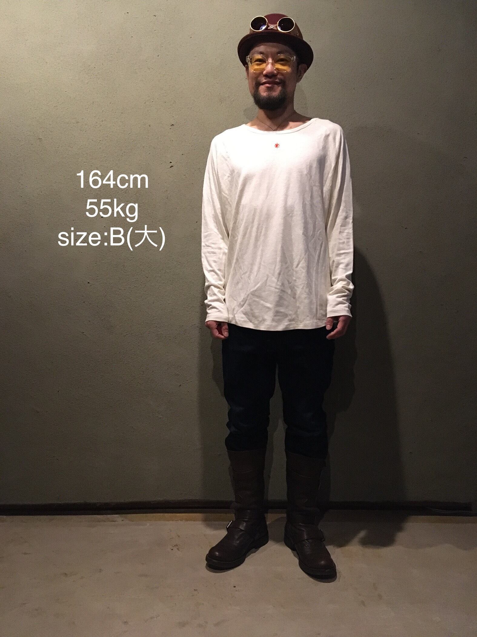 旅人の長袖（麻綿のラグラン長袖） サイズA（S~M）服屋ウタタネ 山形県 東根市 hi073-002-A