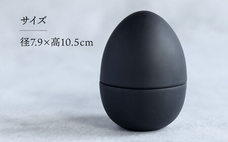 【美濃焼】 アロマディフューザー 誕生シリーズ 「卵-たつ」 BLACK 【丸健製陶】 コードレス 水なし[TAY036]