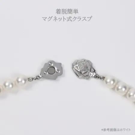 【RoseYumiRose】9mm＆10mmパール2点セット(ネックレス/ピアス)グレー【配送不可地域：沖縄県】【1734610】