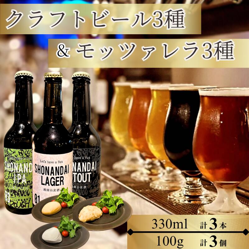 【ふるさと納税】 ビール クラフトビール 3種 と モッツァレラチーズ 3種 のセット ラガー スタウト IPA 330ml×各1本 合計3本 極生 味噌漬け 魚醤漬け モッツァレラ 各1個 beer チーズ 麦酒 びーる 地ビール 酒 人気 Aprotodo’S株式会社 RRAAP BREWERY 神奈川 湘南 藤沢