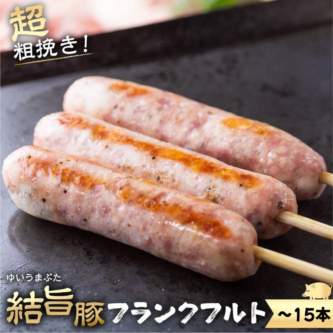 【ふるさと納税】選べる 訳あり 結旨豚 フランクフルト 5本 1～3袋 国産豚使用 ソーセージ 超粗挽き あらびき 簡易包装 白川村 結旨豚 フランク ブランド豚 焼肉 BBQ アウトドア おつまみ 6000円 10000円 20000円[S964]