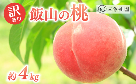 訳あり 飯山の桃 約4kg（13玉～15玉） 香川県 丸亀市 三谷桃園