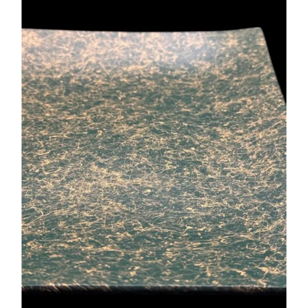 波スクエアプレート L 乱糸（マット仕上げ）草色［NF80］