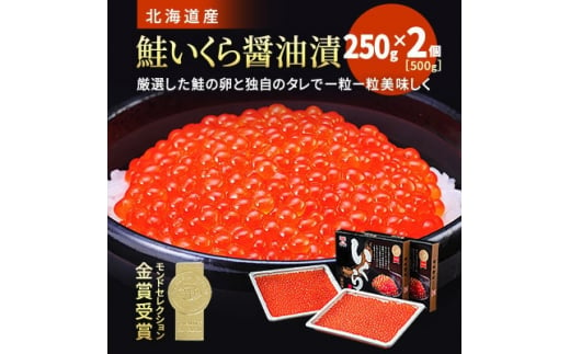 北海道産　いくら醤油漬　500g(250g×2)【1377514】