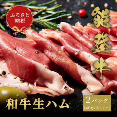 【ふるさと納税】【和牛セレブ】能登牛 生ハム 2P (40g×2)【配送不可地域：離島】【1621117】