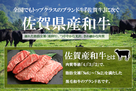佐賀産和牛味付け焼肉（450g×3p）計1.35kg：B020-071