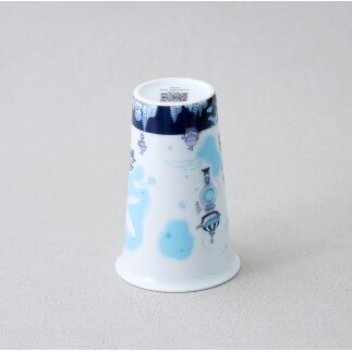 有田焼 Traveling Tumbler / 地球儀 トラベリングタンブラー【幸楽窯 / YUIKA Lab】コンビニコーヒー コーヒータンブラー タンブラー Mサイズ フタ付 カップ コップ 食器