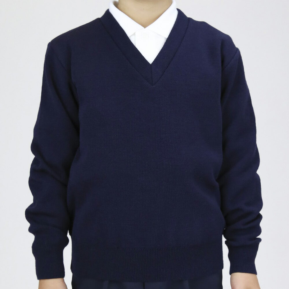 【ふるさと納税】学生セーター 紺色 冬用 長袖 男女兼用 スクールセーター 日本被服株式会社（ 学生服 上着 服 メンズ ウィメンズ ニット ファッション 岡山県 倉敷産 返礼品 ）　 学生服 専門 メーカー 高級 仕立て 国産 お手入れ簡単