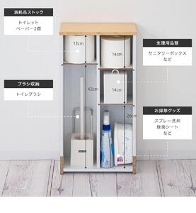 トイレラック 薄型 ウォールナット aku101102514