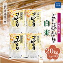 【ふるさと納税】 令和6年産 真室川町 コシヒカリ ＜白米＞ 20kg（5kg×4袋）