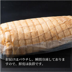 【定期便3カ月】やわらか 巻きバラ チャーシュー ブロック 600g以上(300g以上×2)  糸まき 焼豚  (ラーメン・おつまみに) 毎月届く 牛長商会 みんなのお肉本舗
