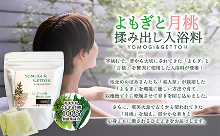 宇検村の☆よもぎ３セット☆彡 【よもぎ餅・よもぎ茶・よもぎと月桃の入浴料】奄美大島 宇検村  ヨモギ 蓬 ギフト 自宅用 国産  おすすめ おちゃ お茶 もち 餅  リラックス 人気 奄美大島 宇検村