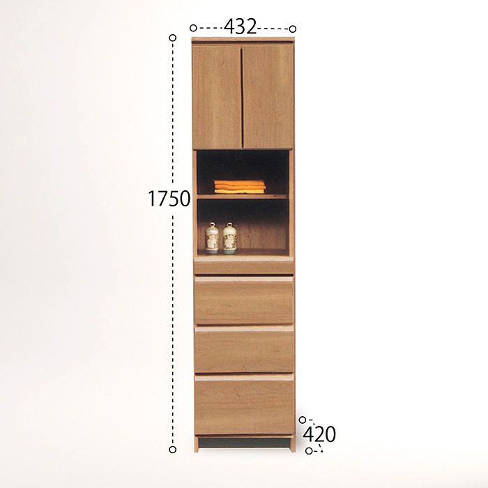 45幅サニタリー隙間収納（NA）【諸富家具】：C150-056