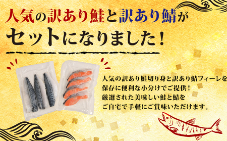 訳あり 鮭鯖セット 1.2kg 鮭 鯖