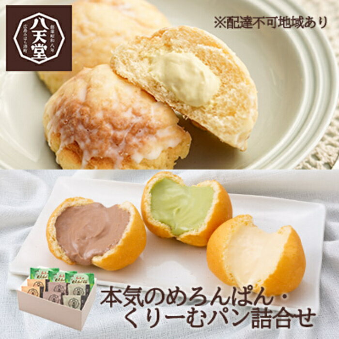 【ふるさと納税】八天堂 本気のめろんぱん・くりーむパン9個詰合せ(4種) 菓子パン メロンパン クリームパン カスタード 抹茶 チョコレート おやつ フローズン 冷凍 ギフト 015006