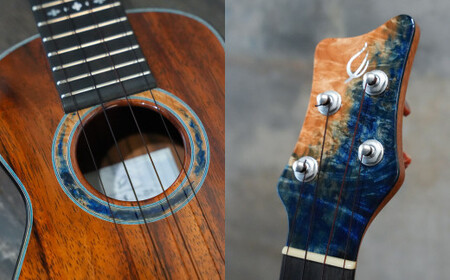 【Leaf Instruments】ウクレレ「照り葉」ソプラノ サイズ ハワイアンコア | 楽器 弦楽器 音楽 ハードケース付き