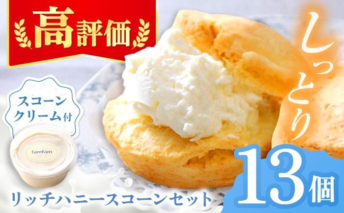 
            【12/21までの決済で年内配送】【いろんな味のスコーンが楽しめる】 リッチハニースコーンセット（クリーム付き） スコーン お菓子 おやつ スイーツ すこーん ギフト 焼き菓子 人気 プレゼント 贈答 冷凍スコーン 紅茶 スイート 手作り セット 詰合せ 洋菓子 焼菓子 個包装 多治見市 / famfam [TAK004]
          