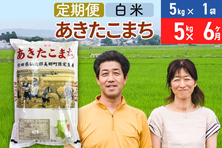 《定期便6ヶ月》令和6年産 あきたこまち特別栽培米5kg（5kg×1袋）×6回 計30kg【白米】秋田県産あきたこまち 6か月 6ヵ月 6カ月 6ケ月 秋田こまち お米 秋田