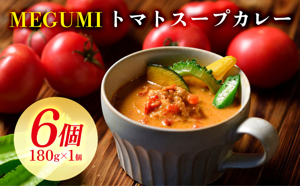「MEGUMI」トマトスープカレー 180g×6個セット