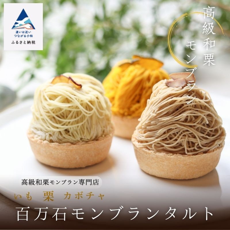 【ふるさと納税】《高級和栗モンブラン》百万石モンブランタルト 栗 くり 冷凍 和 餡 人気 3個 お茶請け あんこ スイーツ お菓子 ギフト プレゼント 小松市 石川県 011073【高級和栗モンブラン専門店いも栗カボチャ】