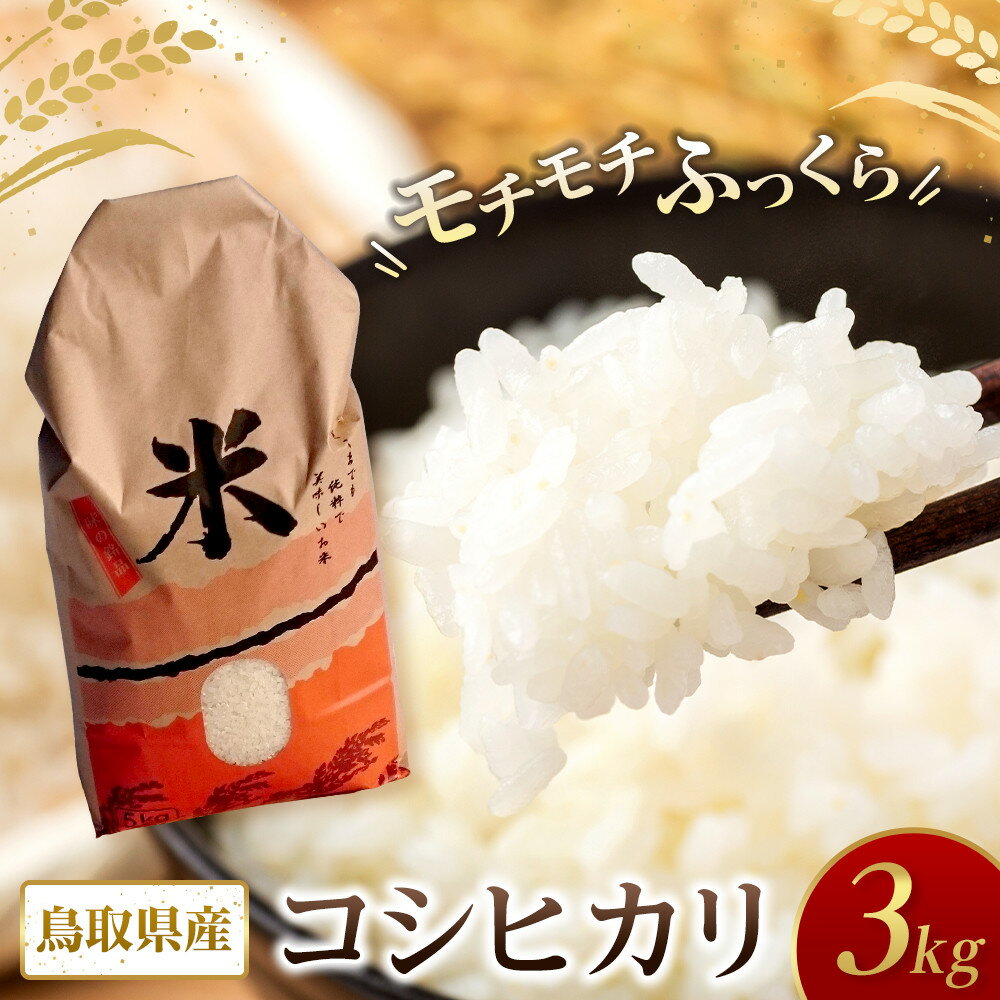 【ふるさと納税】米 コシヒカリ 令和7年産 鳥取県産 3kg | お米 こめ 白米 食品 人気 おすすめ 送料無料