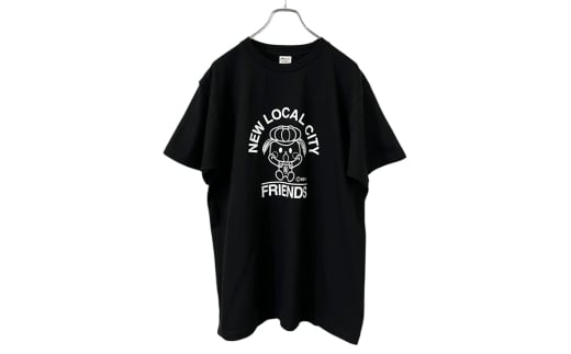 稲敷市オリジナルTシャツ「いなのすけTシャツ」[黒・XLサイズ]｜オリジナル 半袖 シャツ イラスト プリント アパレル かわいい [1593]