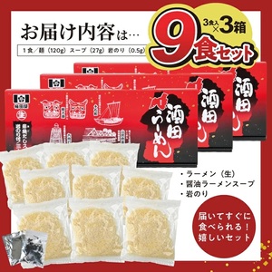 SA2859　酒田ラーメン 9食セット (3食入り×3箱)