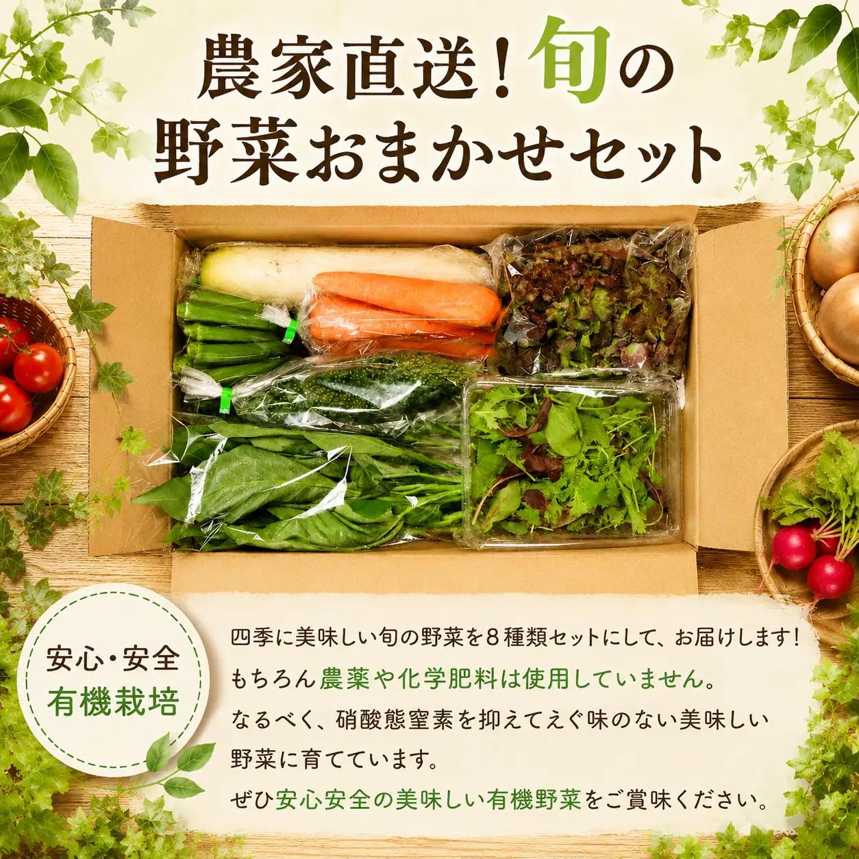 【毎月定期便4回】有機 野菜セット 8種 有機野菜 rbf001