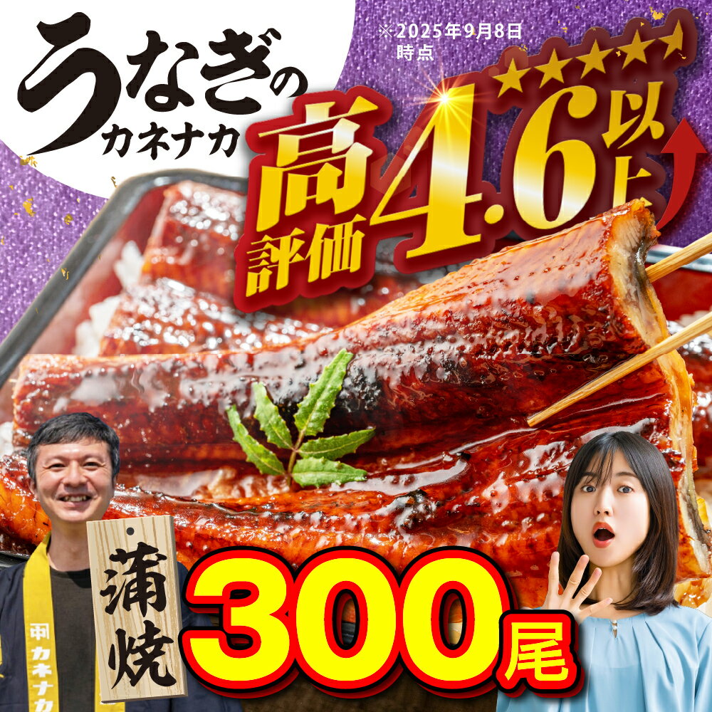 【ふるさと納税】国産うなぎ蒲焼 300尾 訳あり 大容量 うなぎ 鰻 ウナギ unagi 蒲焼 国産 人気 ランキング わけあり 簡単調理 冷凍 簡易包装 お歳暮 お中元 土用の丑の日 丑の日 ギフト お取り寄せ タレ付 山椒 おすすめ うなぎのカネナカ ブランド 愛知県 豊橋市 送料無料