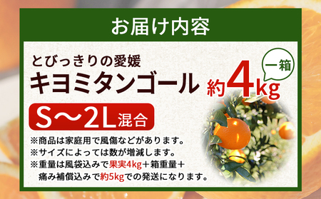 先行予約 ＜とびっきりの愛媛 キヨミタンゴール 約4kg（家庭用大小混合）＞ 訳あり 家庭用 果物 柑橘 フルーツ みかん 蜜柑 オレンジ 清見タンゴール 特産品 片山果樹園 食べて応援 西宇和 愛媛