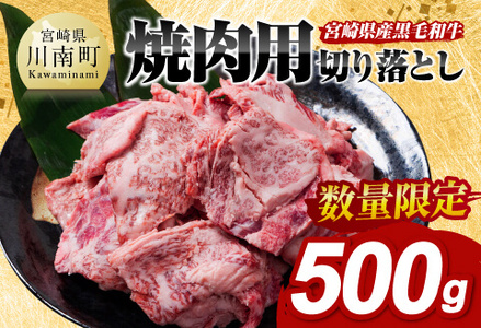 牛肉【数量限定】宮崎県産黒毛和牛焼肉用切り落とし500g 牛肉