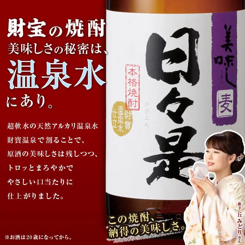 2763 麦焼酎 5合瓶 3本『日々是（麦）』温泉水仕立ての焼酎 KN021-007-01 酒 アルコール
