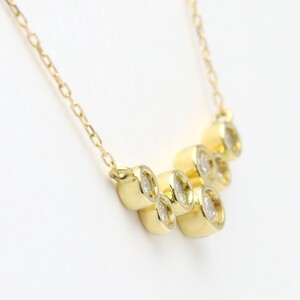 ダイヤモンド ネックレス k18 イエローゴールド ダイヤ 0.20ct レディース シンプル 2505jcpnp3094lk18