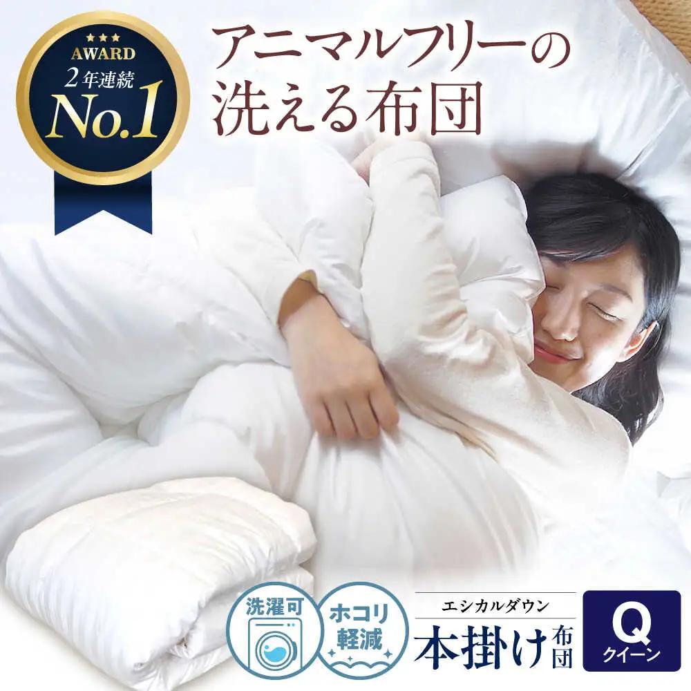 洗える 人工羽毛 掛け布団 クイーン[BAAK004]掛け布団