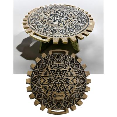 ふるさと納税 下呂市 【チーク】スプリットテーブル　Signum シグナム 机 彫刻 キャンプ【93-8【2】】 |  | 01