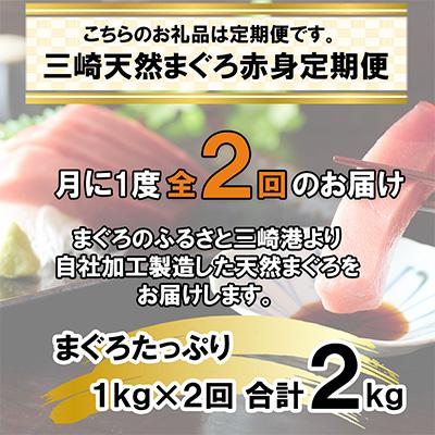 ふるさと納税 三浦市 【毎月定期便】老舗三崎まぐろ問屋から直送!天然マグロ赤身1kgをお届け全2回 |  | 01