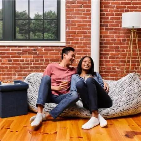 Luxe Max ダークグレー_ヨギボー 高級 ソファ ダークグレー_【配送不可地域：離島】【1172355】