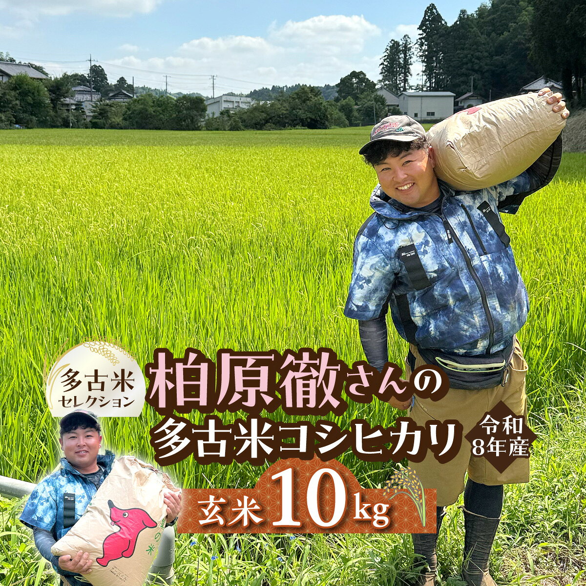 【ふるさと納税】多古米セレクション　柏原徹さんの多古米コシヒカリ　玄米10kg　令和8年産【配送不可地域：離島】【TAKF064】
