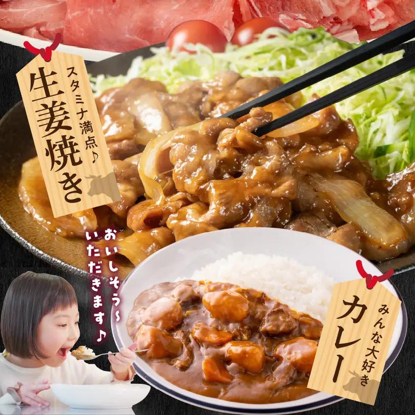 国産豚肉切り落とし2kgセット〔LF-3603〕_(都城市) 豚 国産 切り落とし ウデ モモ 250g 8パック カレー 肉じゃが 豚丼 肉炒め 小袋 便利 小分け 豚肉