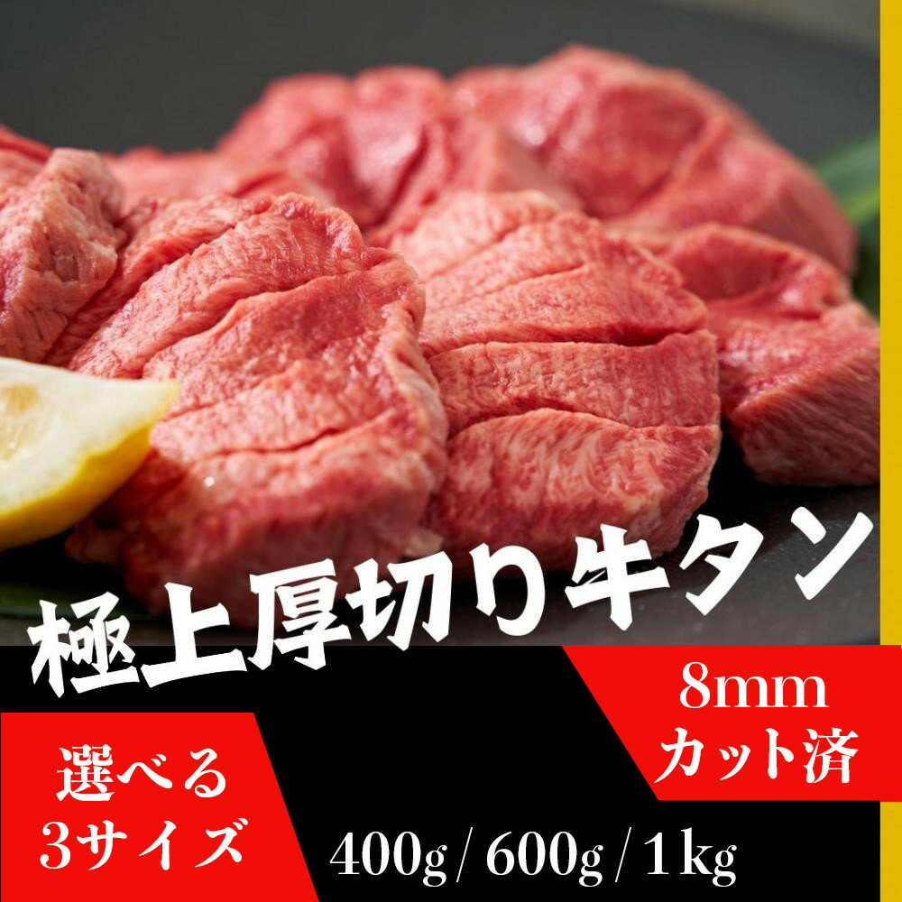 【ふるさと納税】厚切り牛タン 8mmスライス塩仕込み ＜ 選べる 400g / 600g / 1kg ＞解凍＆焼くだけで柔らかくてジューシーなお店の味【肉 お肉 にく 食品 仙台 人気 おすすめ ギフト】 | 肉 お肉 にく 食品 人気 おすすめ 送料無料 ギフト