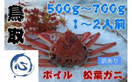 松葉ガニ 鳥取県産 ボイル 500g～700g 1~2人前 訳アリ 松葉がに